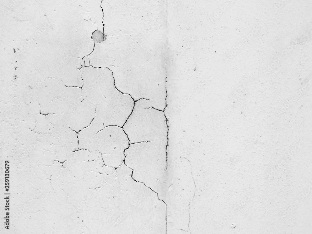 Fototapeta premium white wall with crack texture background