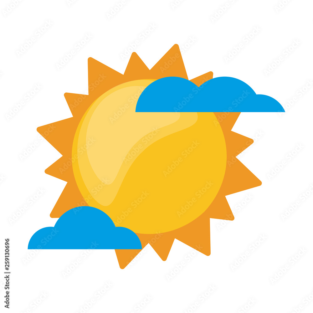Sun and clouds weather cartoon Sun and clouds weather cartoon