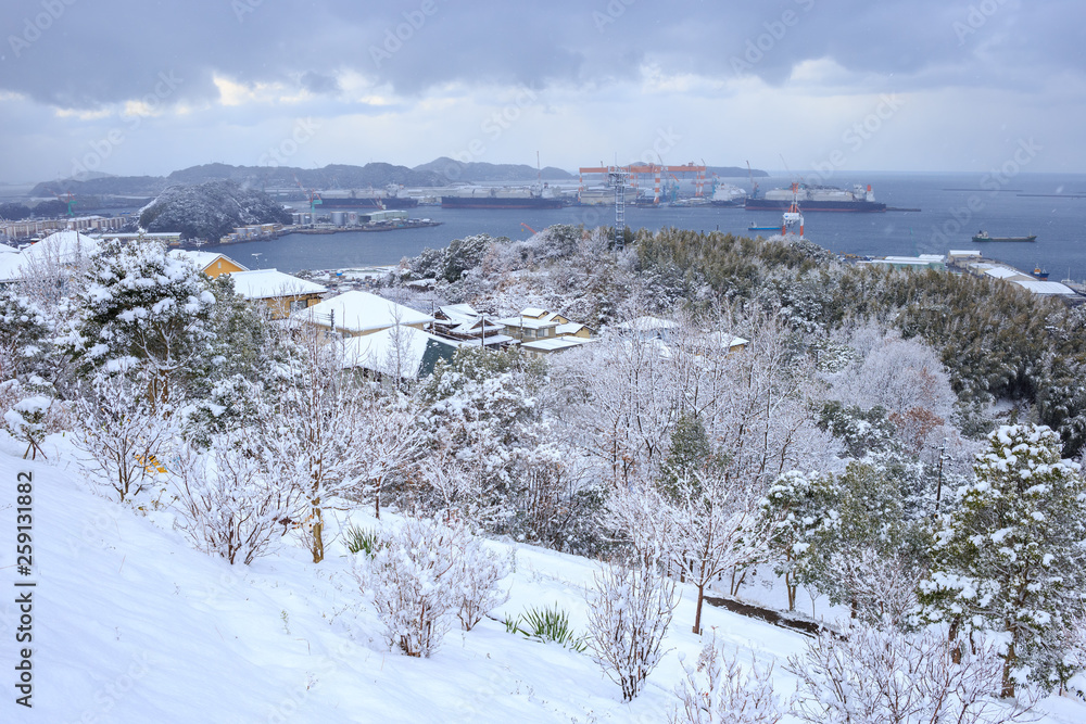 雪の日の長崎