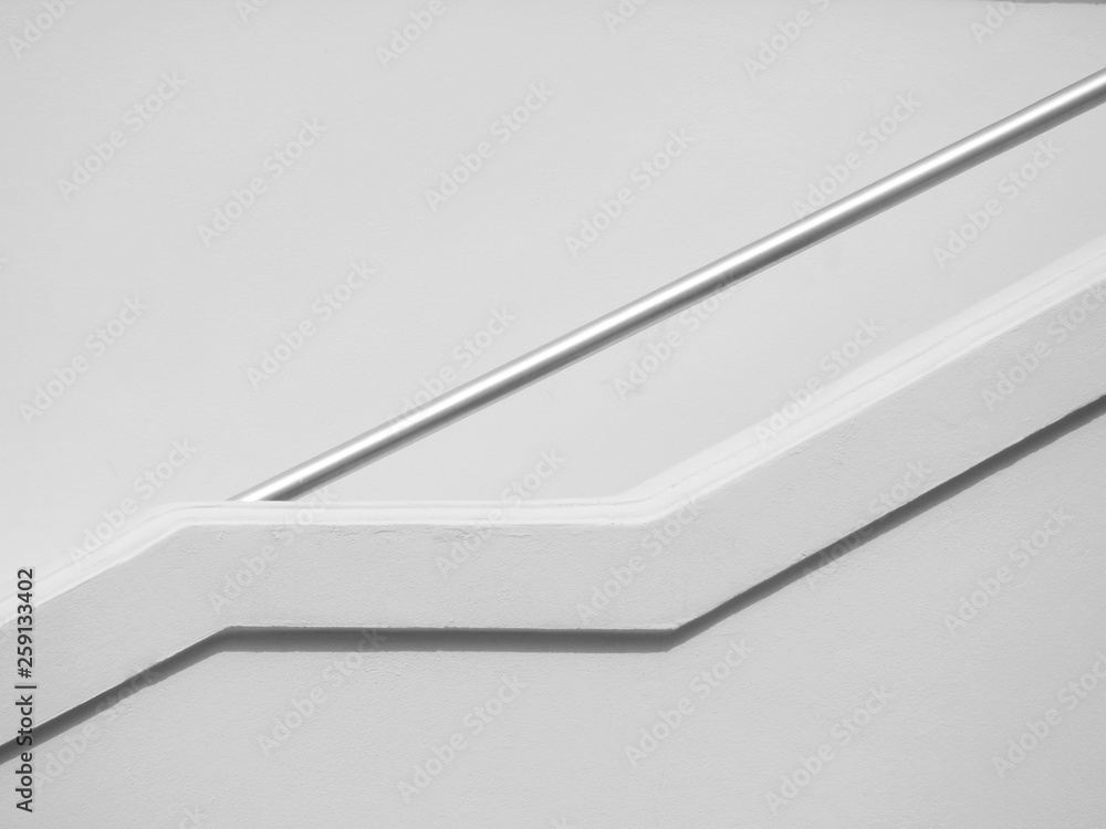 white wall with rail white wall with rail