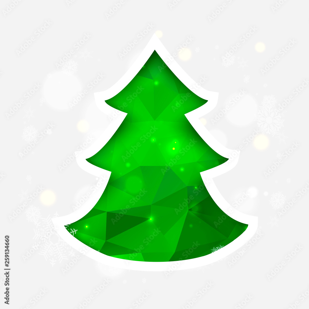 Geometric Mosaic Christmas Tree, vector Geometric Mosaic Christmas Tree, vector