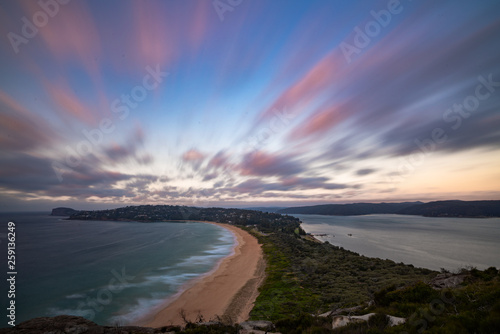 sunset over the sea