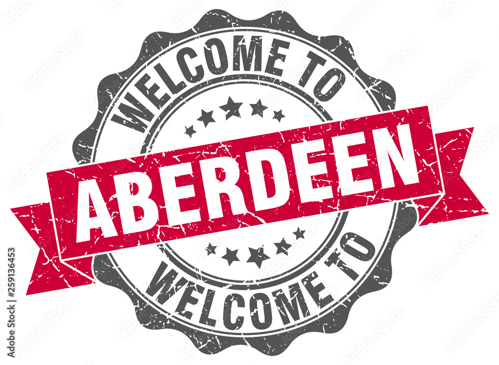 Obraz premium Aberdeen round ribbon seal