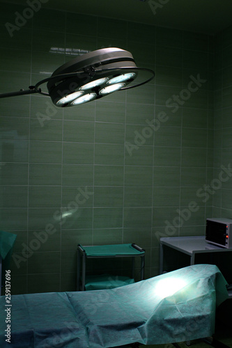 surgical lamp near operating table