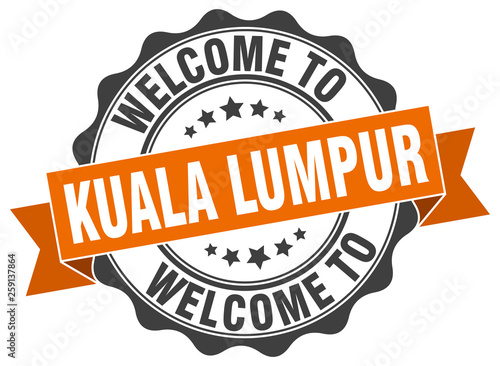 Canvas Print Kuala Lumpur round ribbon seal