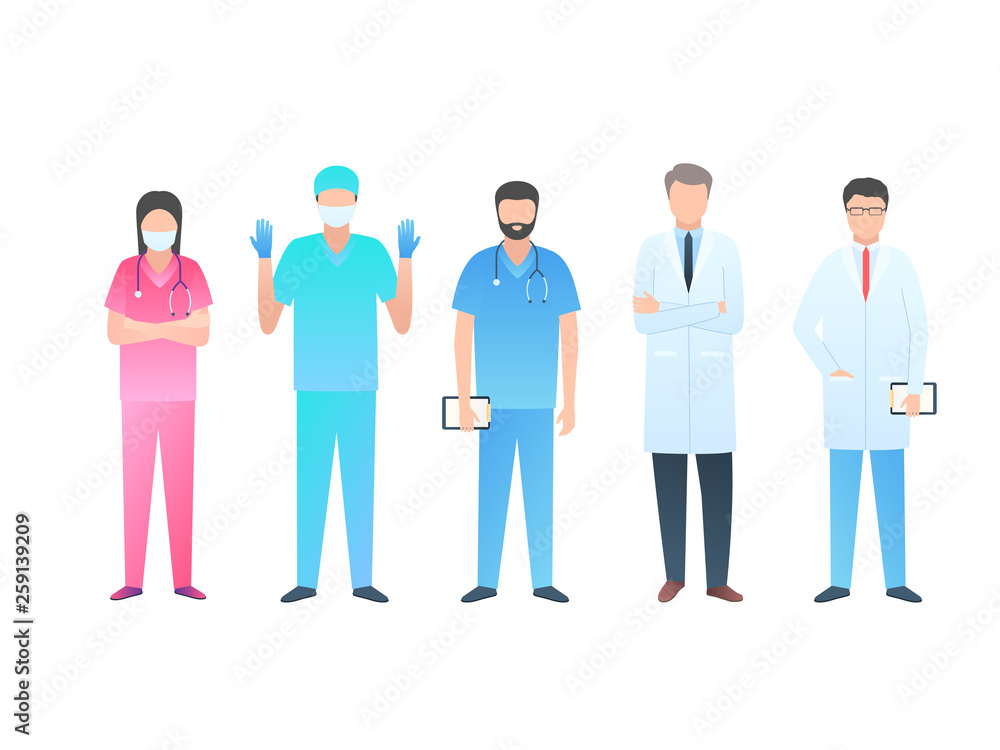 Group of hospital doctors