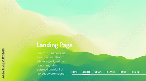 Landing page for website and mobile app. Modern abstract style. Vector web site design template.
