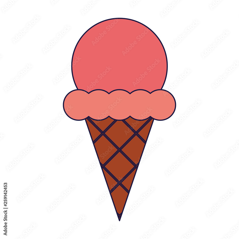 Ice cream cone with scoop Ice cream cone with scoop