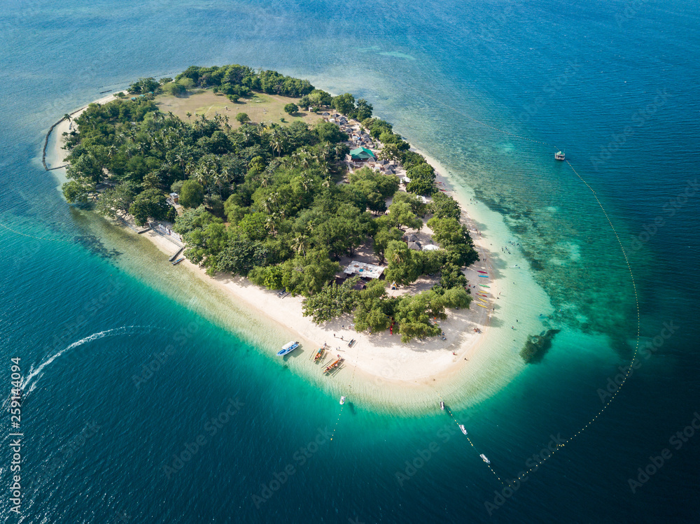 Aerial drone picture of Potipot Island and the white beach in Zambales ...