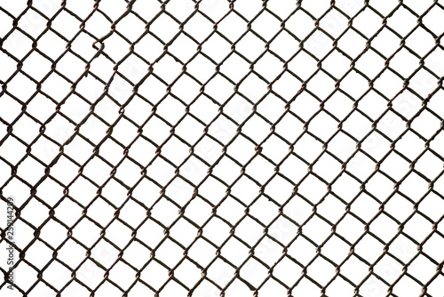 metal net isolated on white