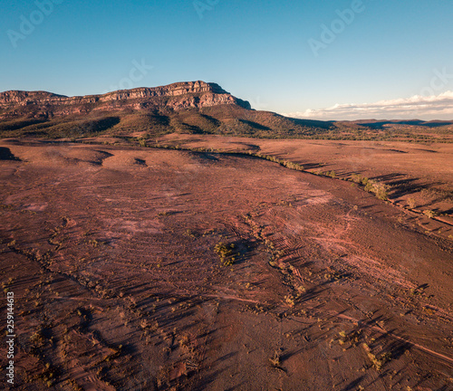 Panorama Drone Aerial Picture of the Flinders Range Mountains in South Australia