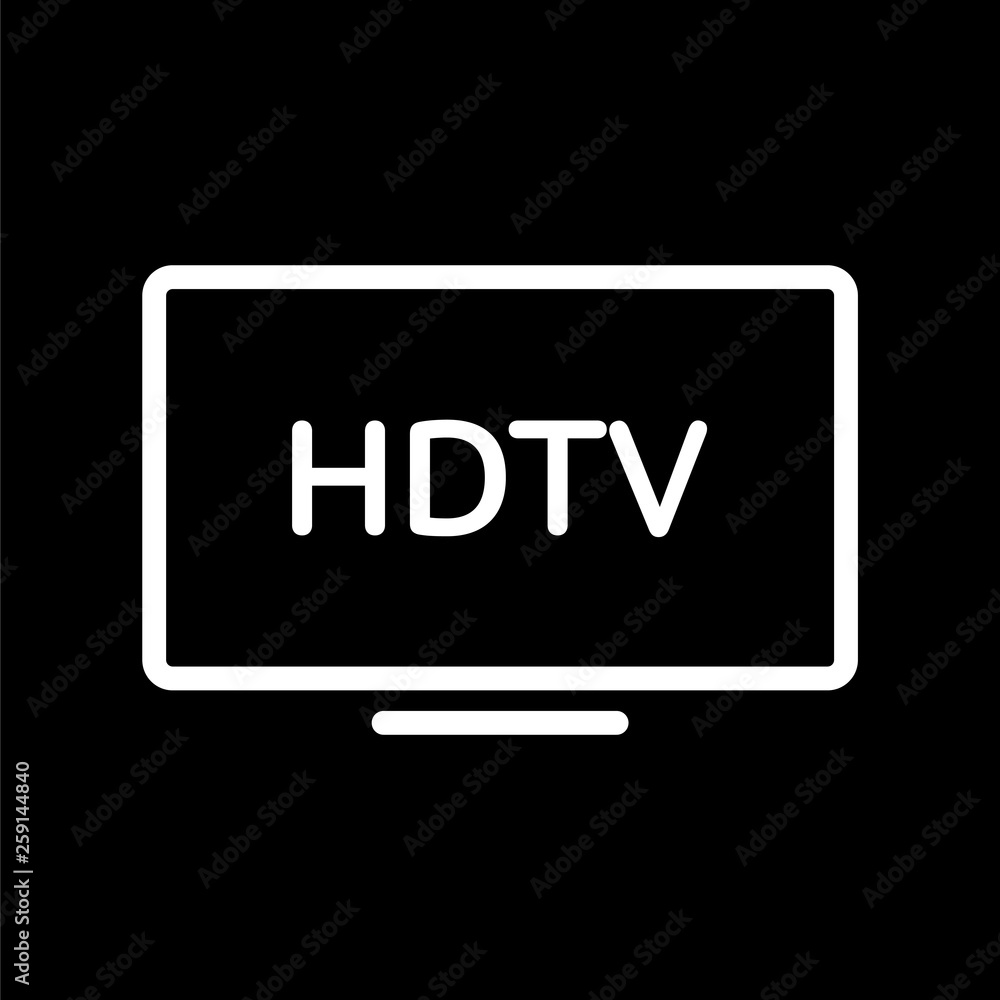 TV set icon. HD IPTV UHD Internet Protocol TV symbol TV set icon. HD IPTV UHD Internet Protocol TV symbol