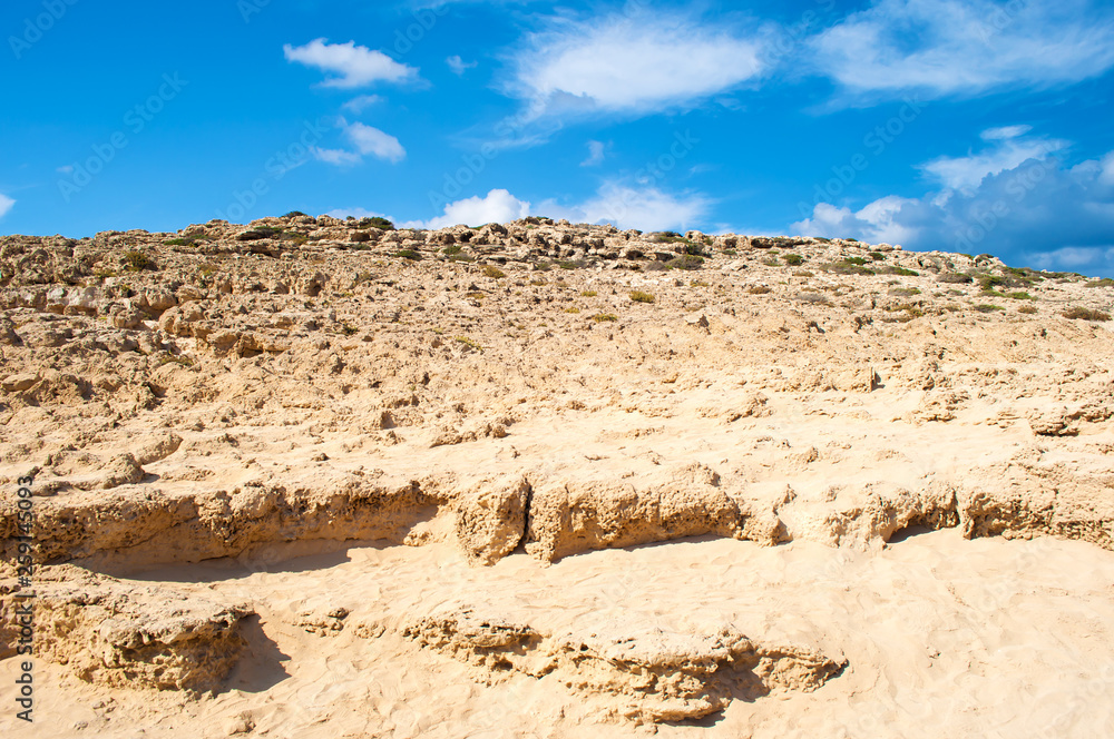 Image of rough limestone coastline near Cape Greco