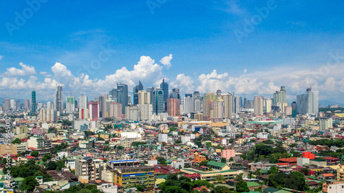 Panorama Picture of the CBD Skyline of Manila, Philippines photo