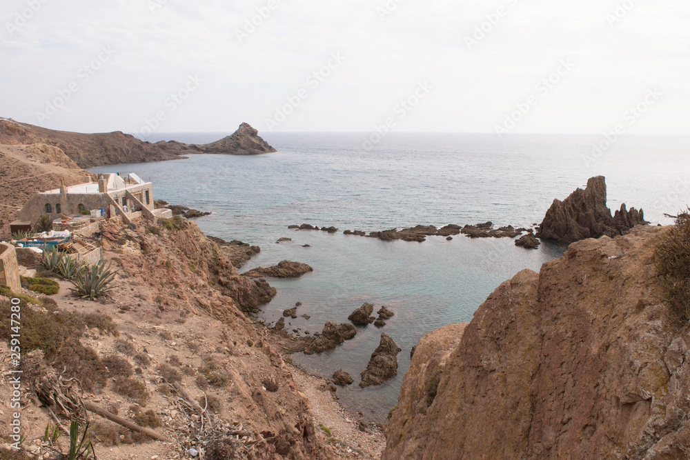 Cabo de Gata rochers. Espagne