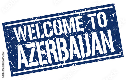 welcome to Azerbaijan stamp