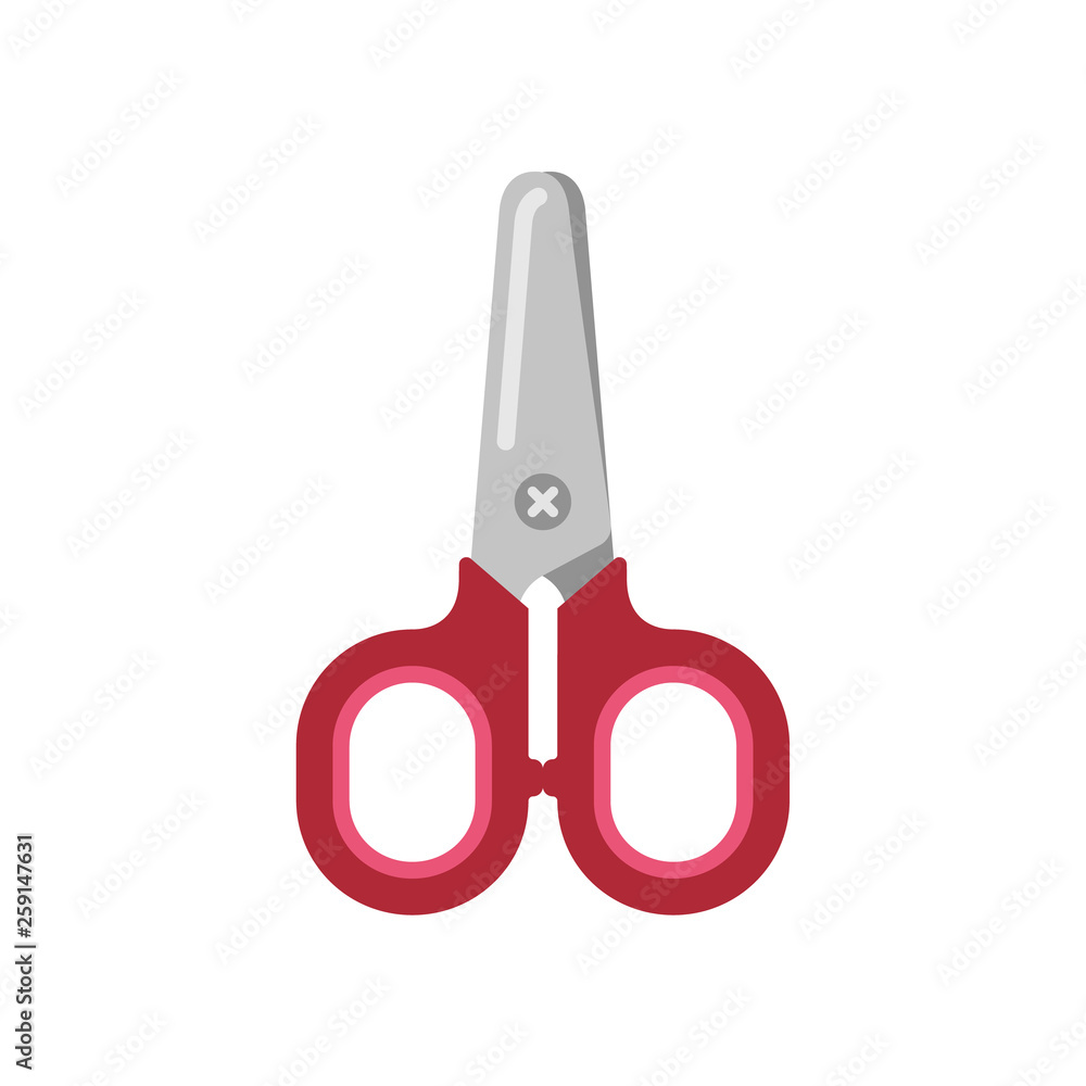Scissors icon. Vector object with flat style. Set of stationery. Scissors icon. Vector object with flat style. Set of stationery.