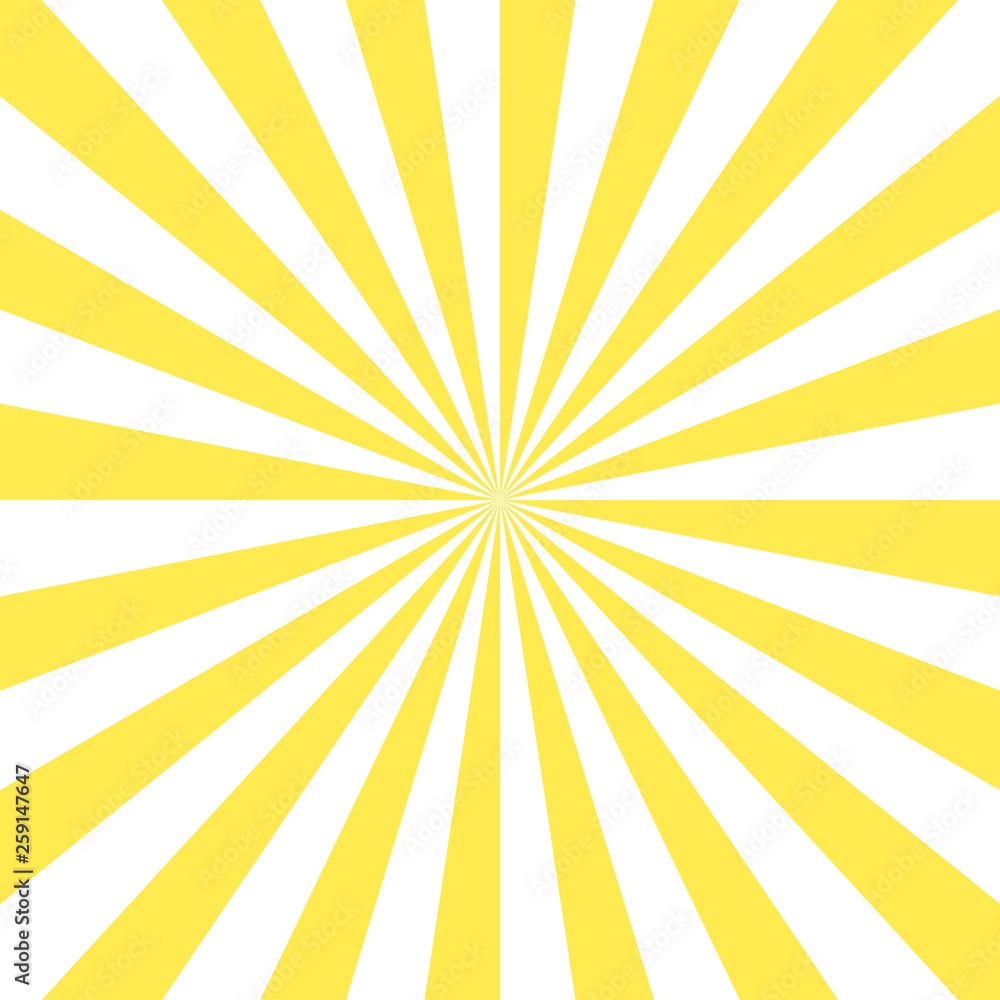 Sun yellow rays or stripesbackground vector. Yellow sun rays or stripes  background. Yellow stripes or rays Background. Beam beam beam background.  Stock Vector | Adobe Stock
