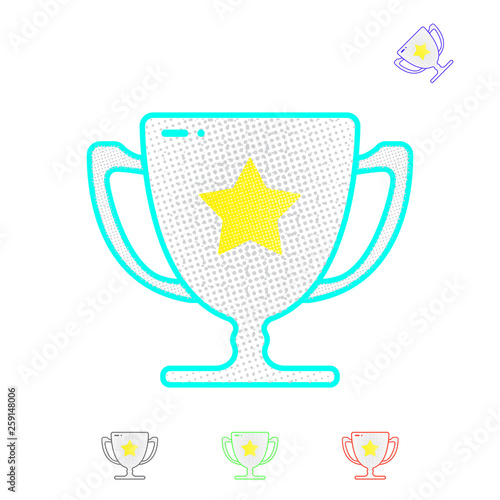 A winners trophy cup, trophy victory. Winner gold cup. Tropy cup reward icon