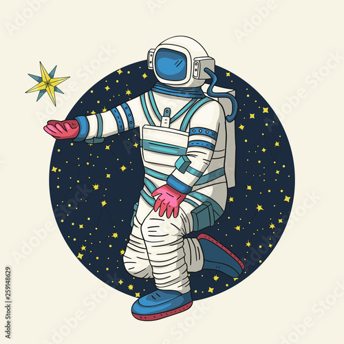 Astronaut, vector illustration
