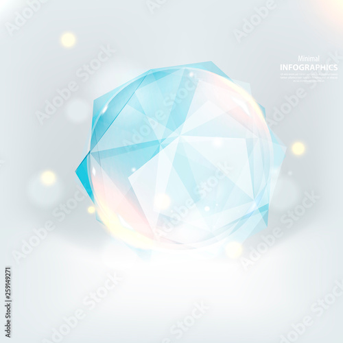 Cristal ice. Vector illustration for your business presentation