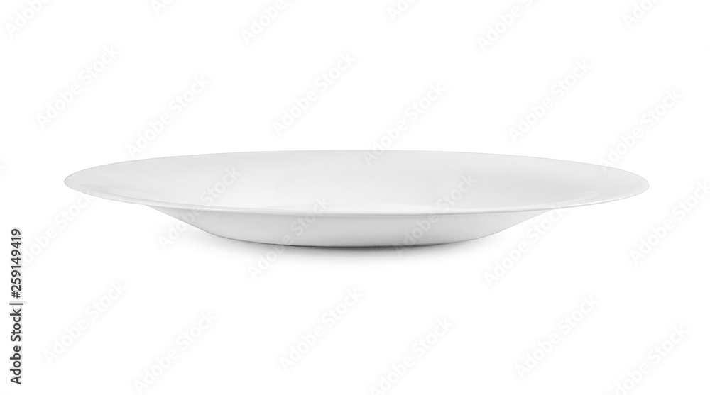 white plate on white background. white plate on white background.