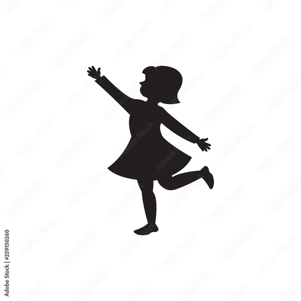 Girl drawing vector illustration on white background Girl drawing vector illustration on white background