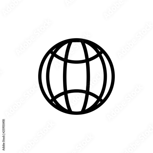 www world wide address http icon. www world wide network globe internet sign. WWW internet http globe icon.