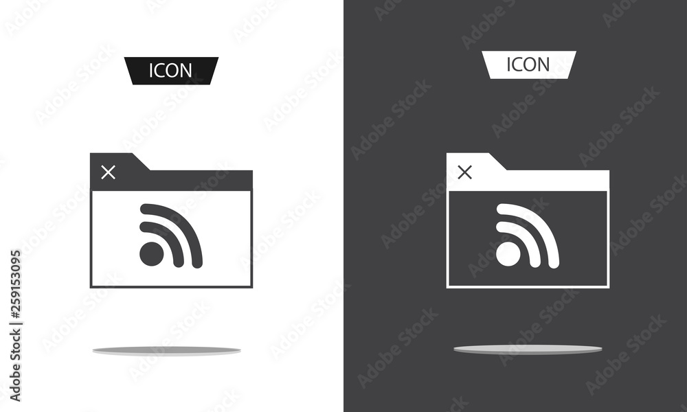 wifi in browser icon vector isolated on white background.