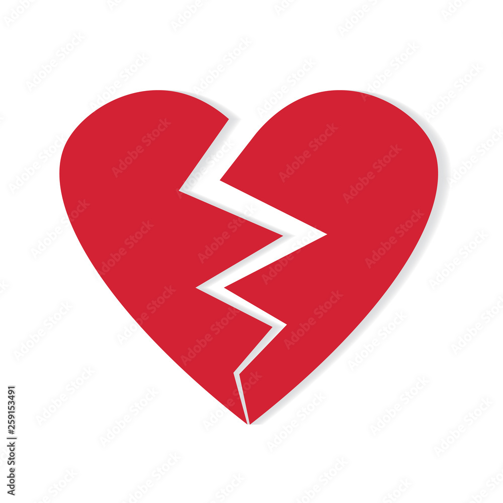red broken heart icon- vector illustration red broken heart icon- vector illustration