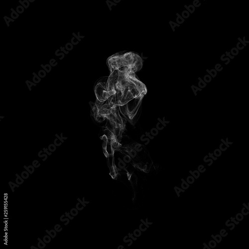 Fototapeta Naklejka Na Ścianę i Meble -  Black smoke. Isolated on white background. 3D rendering.