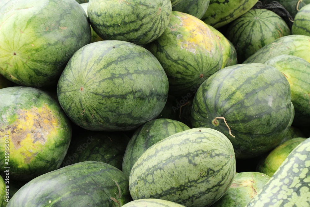 Fresh watermelon is delicious at street food Fresh watermelon is delicious at street food