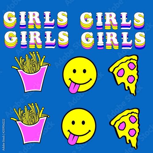 Papas fritas pizza niñas