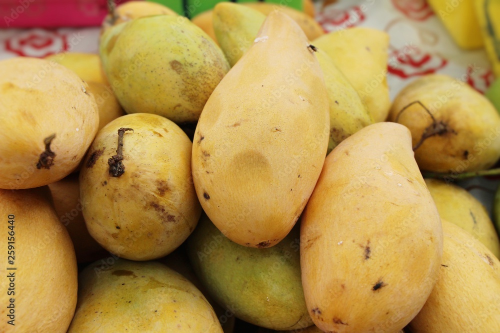 Ripe mango fruit delicious at street food Ripe mango fruit delicious at street food