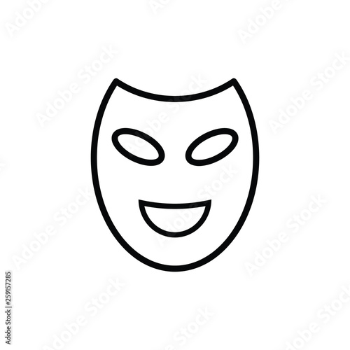 theatrical mask. vector icon