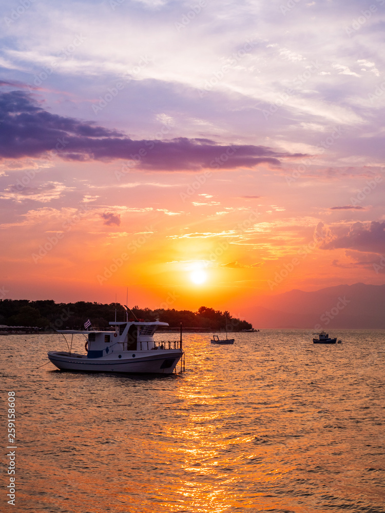 Sunset on Thasos Island, Greece