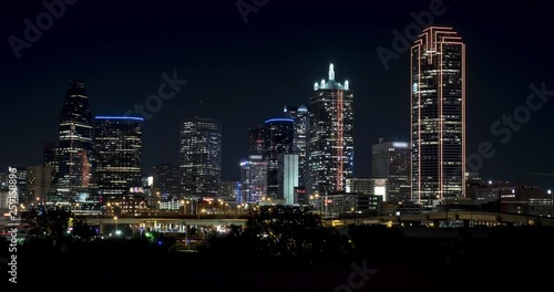 Dallas City skyline at night