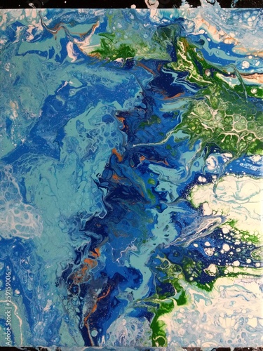 Fototapeta Naklejka Na Ścianę i Meble -  Deep Sea Acrylic Painted