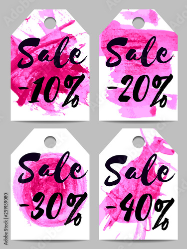 Obraz na płótnie Bright sale tags collection w salonie