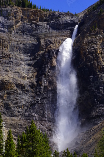Beautiful Takakkau Falls in national park Yoho in Canada