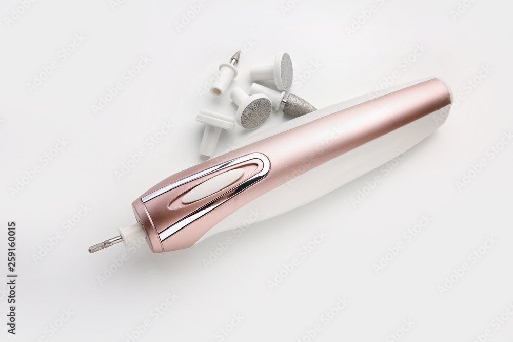 Pedicure milling cutter on white background Pedicure milling cutter on white background
