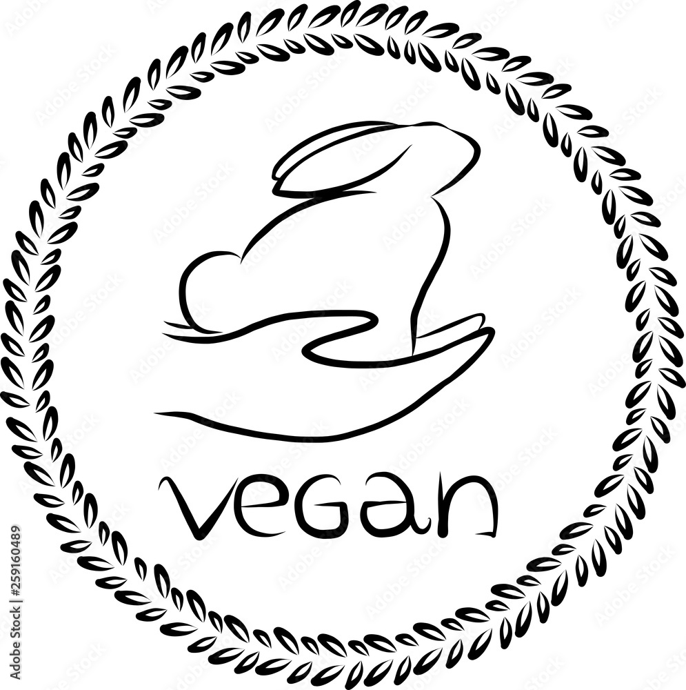 Vector vegan logo