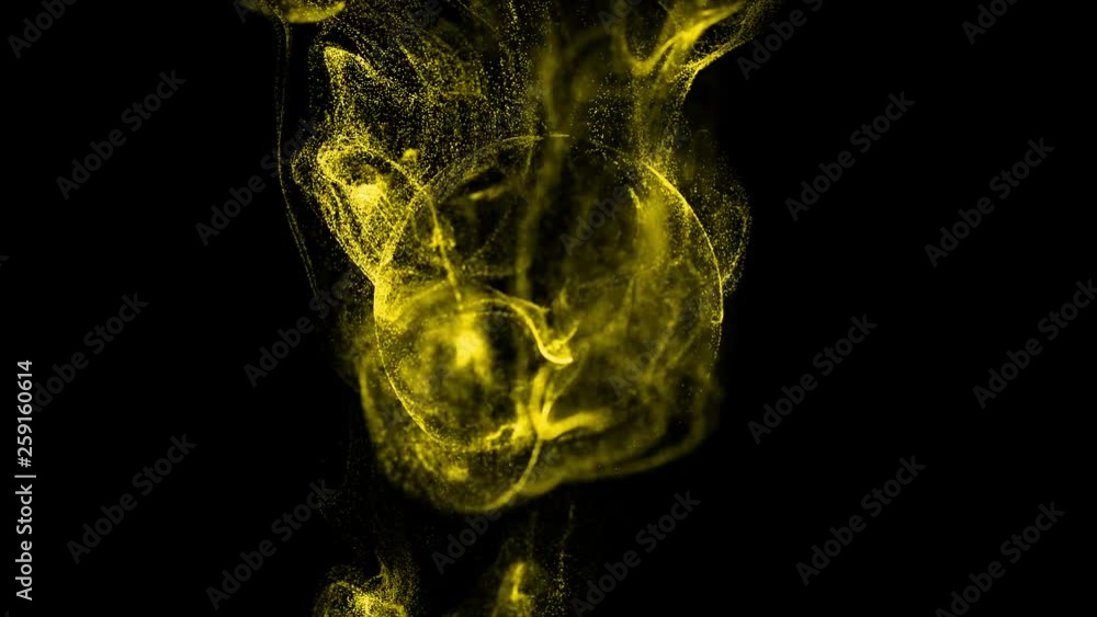 4k luminous particles move in liquid flow and stumble upon a force field in the center of frame pushing apart particles, place for text or a logo. Luma matte as alpha channel. Yellow 4k luminous particles move in liquid flow and stumble upon a force field in the center of frame pushing apart particles, place for text or a logo. Luma matte as alpha channel. Yellow