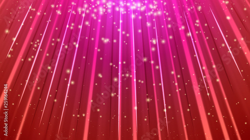 Abstract magic background. Colored rays of light with glittering particles