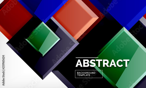 Geometric abstract background, modern square design