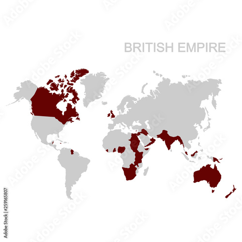 vector map of the British Empire
