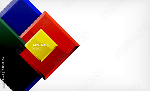 Geometric abstract background, modern square design