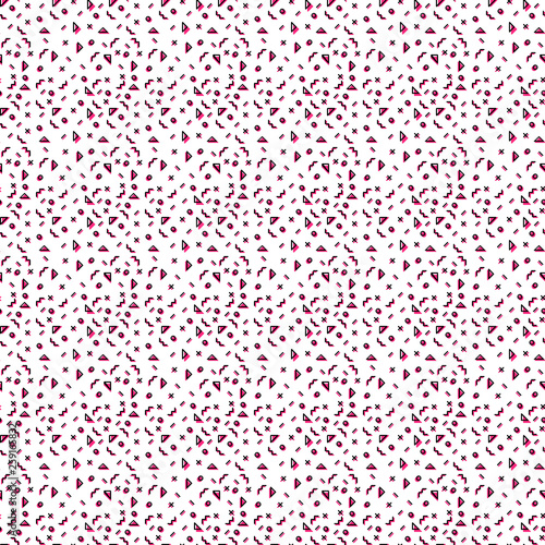 Abstract Seemles Pattern. Hipster Style. White Background. Vector Illustration