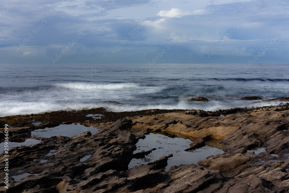 rock coast of the sea