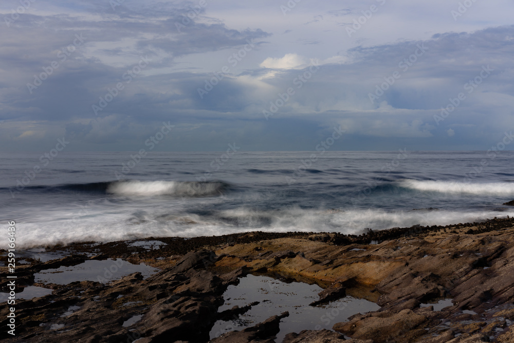 rock coast of the sea